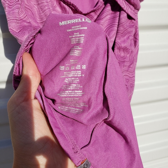 Merrell sundial open back ruched sides tank top - Picture 6 of 6